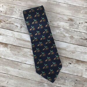 Fox News Necktie - Bulls & Bears Wall Street - Navy - You Decide - 100% Silk Tie